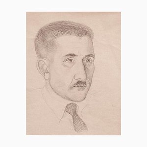 Unknown - Portrait - Original Pencil on Paper - 1940s-ZCI-839443