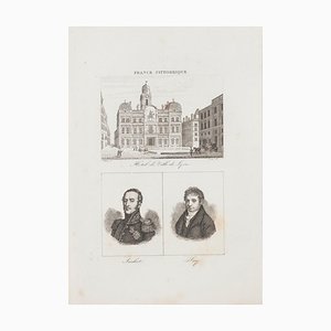 Unknown, Portraits and Cityscape, Lithograph, 19th Century-ZCI-871164