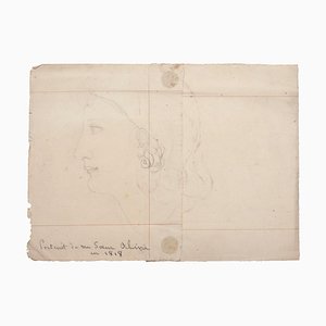 Unknown, Profile of Woman, Pencil Drawing, 1818-ZCI-937915