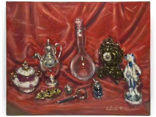 Unknown, Still Life, Oil on Canvas, Mid 20th Century-ZCI-1770297