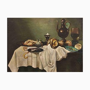 Unknown, Still Life with a Table, Oil on Canvas, 20th Century-ZCI-1372530