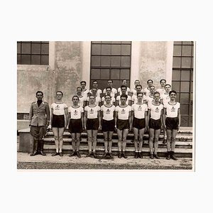 Unknown, Team in Soldiership in Turin, Vintage B/W Photo, 1930s-ZCI-987362