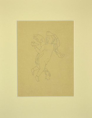 Unknown - the Angel without Shoes - Original Pen Drawing on Paper - 1850s-ZCI-830692