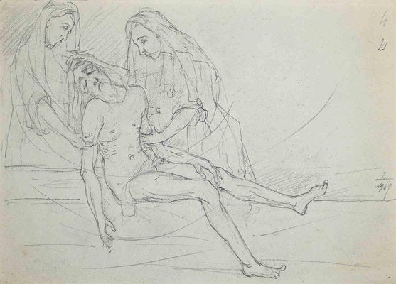 Unknown, The Dead Christ, Drawing, Early 20th Century-ZCI-988801