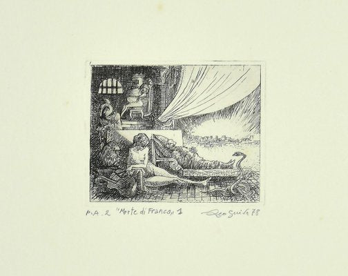 Unknown, The Death of Franco, Original Etching, 1978-ZCI-1338797