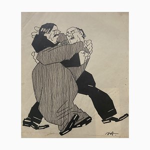 Unknown - the Embrace - China Ink - Early 20th Century-ZCI-823524