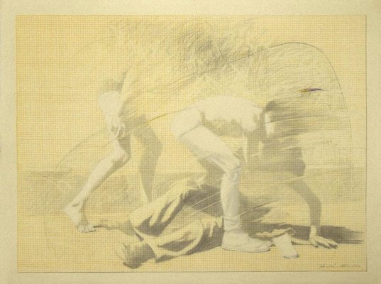 Unknown - the Fight - Original Pencil on Paper - 1974-ZCI-836999