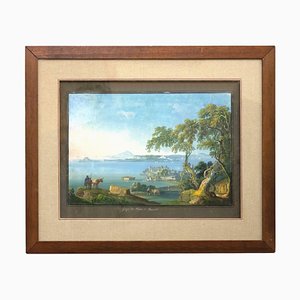 Unknown, The Gulf and the Bay of Pozzuoli, Gouache, Early 19th Century-ZCI-1770212