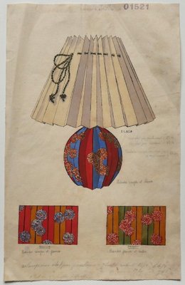 Unknown, the Lampshade, Original Watercolor, 19th Century-ZCI-820884