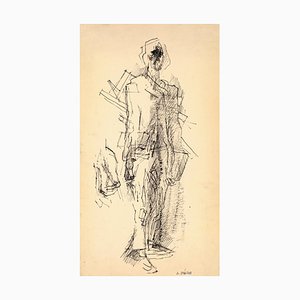 Unknown - the Painter - Original China Ink - Mid-20th Century-ZCI-872256