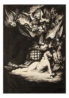 Unknown, The Prisoner of Nightmares, Lithograph, Early 20th Century-ZCI-871605