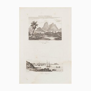 Unknown, The Three Drumsticks Carbet / Fort Royal, Etching, 19th Century-ZCI-874861