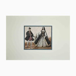 Unknown, Theatrical Costume, Original Watercolor Drawing, 1860s-ZCI-1379436