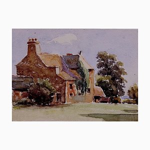 Unknown - Village House - Original Ink and Watercolor - 1890s-ZCI-839445