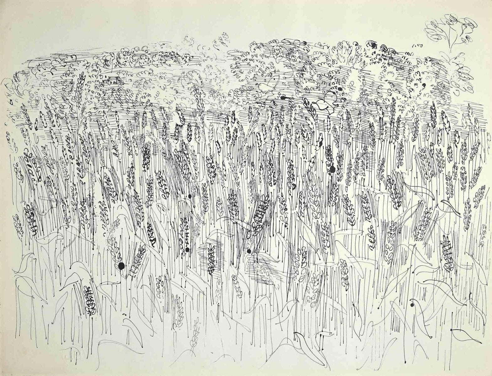 Unknown, Wheat Field, Lithograph, Raoul Dufy, 1933