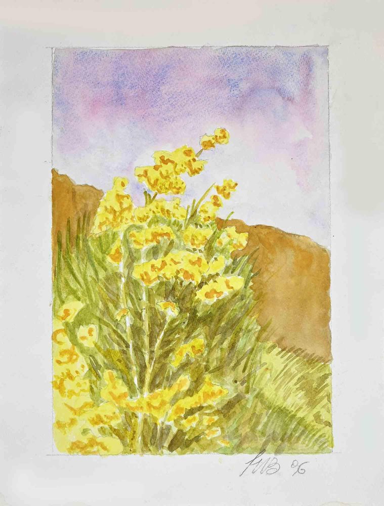 Unknown, Wildflowers, Drawing, 1996