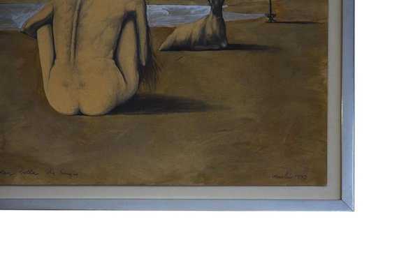 Untitled - Nude Woman / Original Mixed Media by Sergio Vacchi - 1973 1973-ZCI-759750