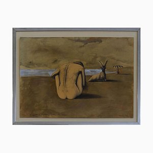 Untitled - Nude Woman / Original Mixed Media by Sergio Vacchi - 1973 1973-ZCI-759750