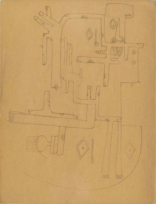 Untitled - Original Important Drawing by Wifredo Lam - 1941 1941