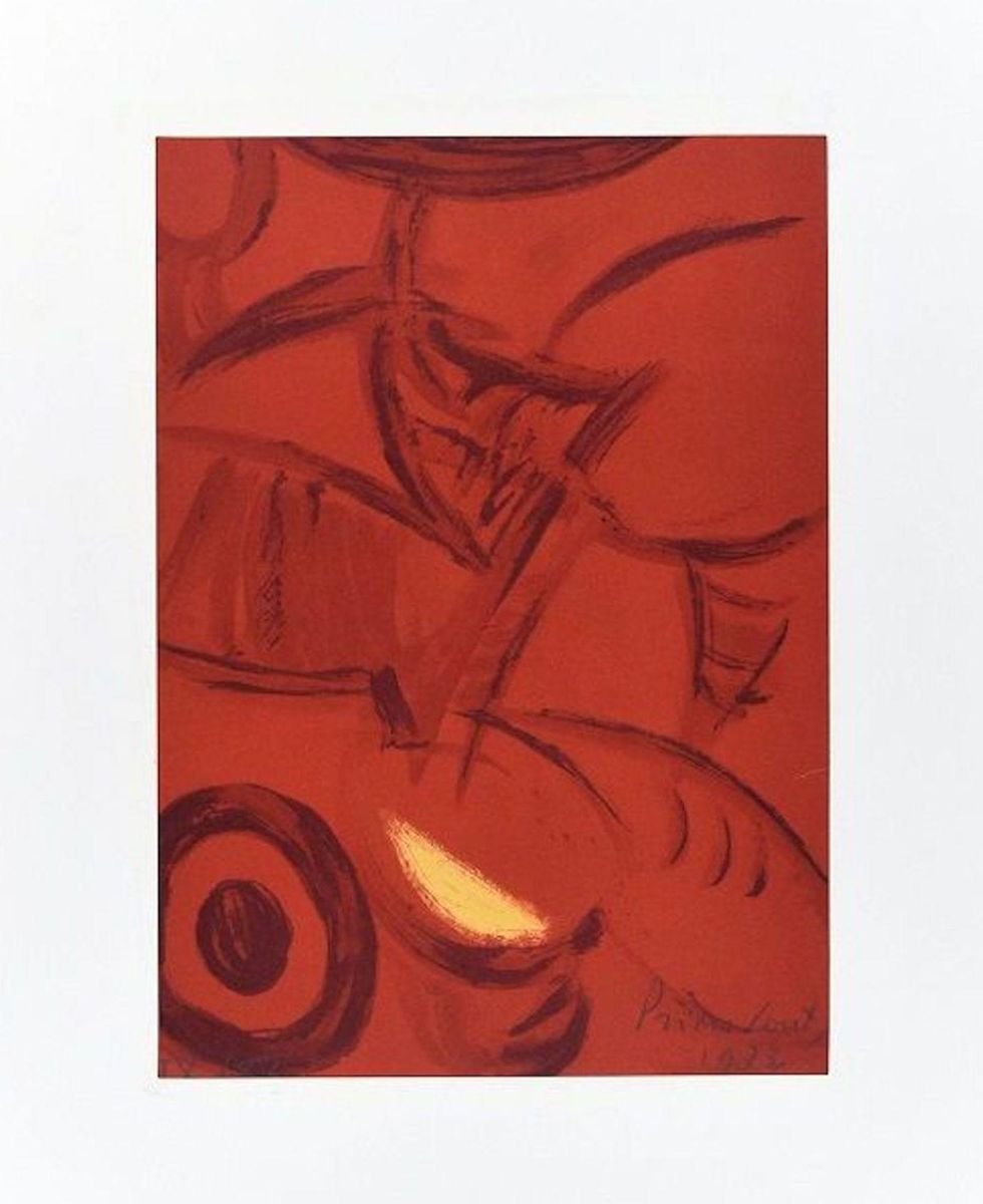 Untitled - Original Lithograph by Primo Conti - 1973 1973