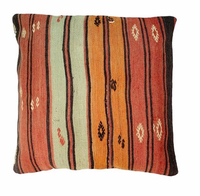 Upcycled Turkish Tapis Kelim Pillow Cover-AIV-820820