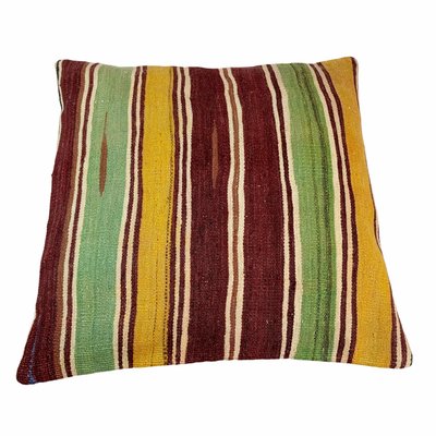 Upcycled Turkish Tapis Kelim Pillow Cover-AIV-820822