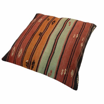 Upcycled Turkish Tapis Kelim Pillow Cover-AIV-820820