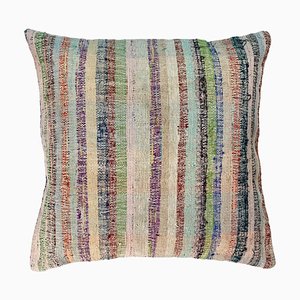 Upcycled Turkish Tapis Kelim Pillow Cover-AIV-820818