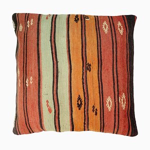 Upcycled Turkish Tapis Kelim Pillow Cover-AIV-820820