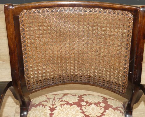 Upholstered Armchair with Viennese Wickerwork-AFE-1822683