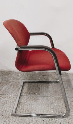 Upholstered Chrome Armchair, West Germany-ZWG-1820909