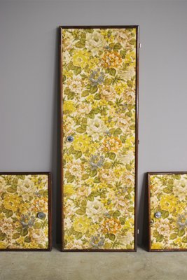 Upholstered Doors in Floral Fabric, 1950s, Set of 5-KNM-1384704