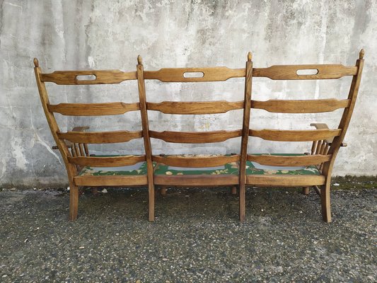 Upholstered Oak Sofa and Chair, 1950s, Set of 2-EAD-1703676