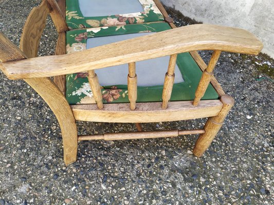 Upholstered Oak Sofa and Chair, 1950s, Set of 2-EAD-1703676