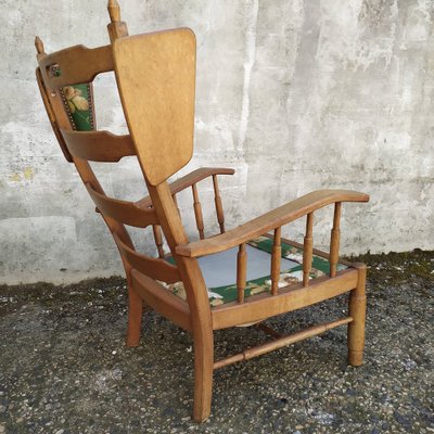 Upholstered Oak Sofa and Chair, 1950s, Set of 2-EAD-1703676