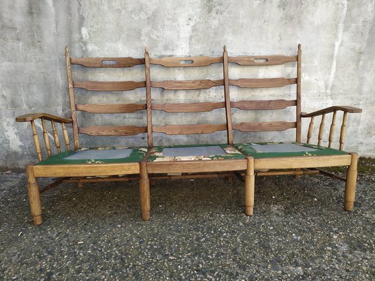 Upholstered Oak Sofa and Chair, 1950s, Set of 2-EAD-1703676