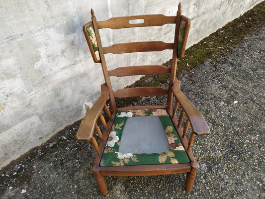 Upholstered Oak Sofa and Chair, 1950s, Set of 2-EAD-1703676