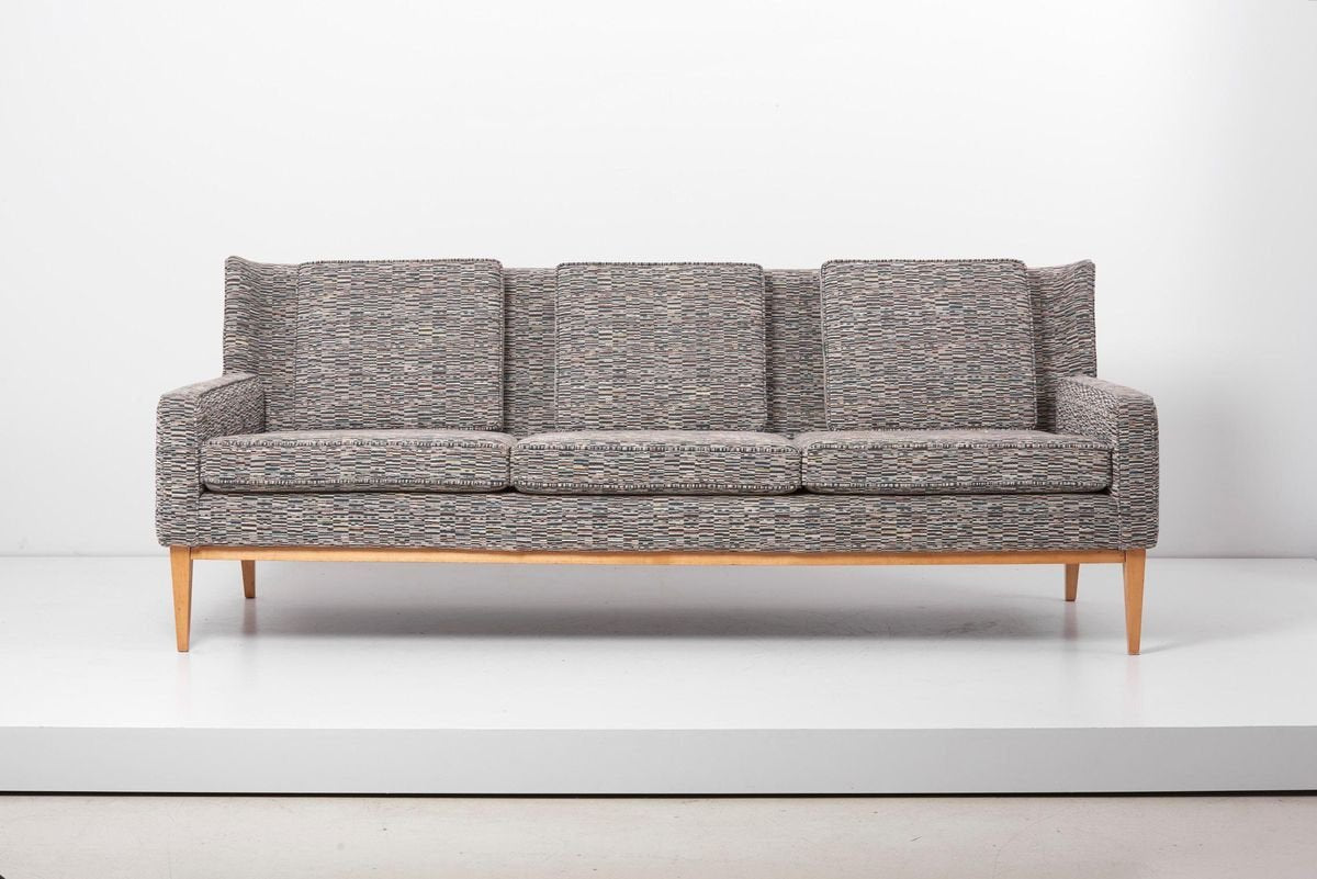 Upholstered Wingback Sofa 1307 by Paul Mccobb for Directional, US, 1950s