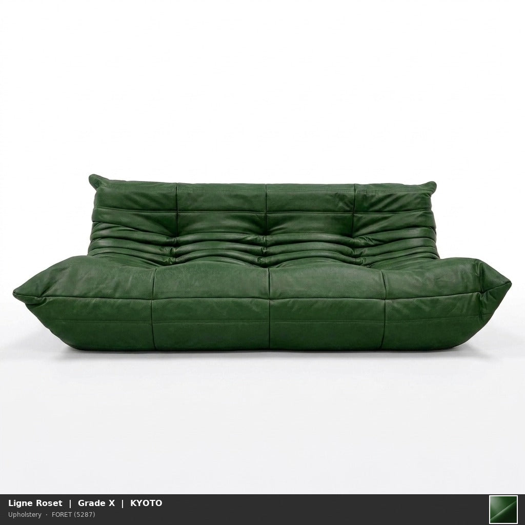 TOGO LARGE SETTEE WITHOUT ARMS - 3 seater leather sofa | Ligne Roset | Upholstery | Leather | X | KYOTO | FORET (5287)