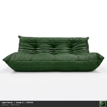 TOGO LARGE SETTEE WITHOUT ARMS - 3 seater leather sofa | Ligne Roset | Upholstery | Leather | X | KYOTO | FORET (5287)
