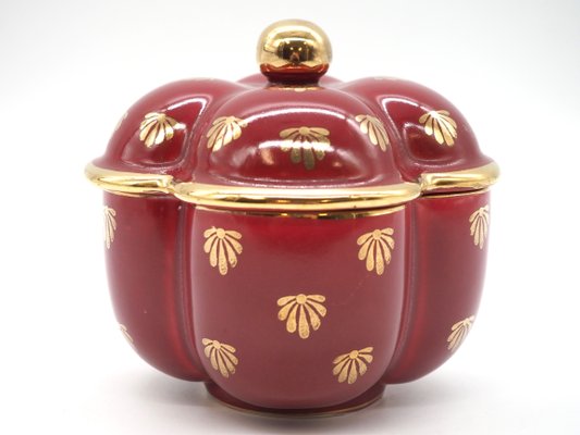 Upsala-Ekeby Red Rubin Jar by Arthur Percy for Upsala Ekeby Gefle, Sweden, 1940s-JZC-2042197