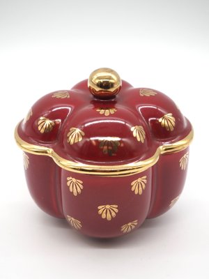 Upsala-Ekeby Red Rubin Jar by Arthur Percy for Upsala Ekeby Gefle, Sweden, 1940s-JZC-2042197