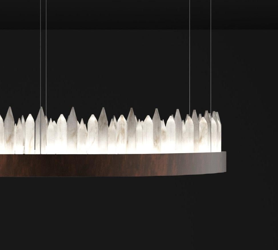 Urano Ruggine of Florence 100 Pendant Light 3 by Alabastro Italiano