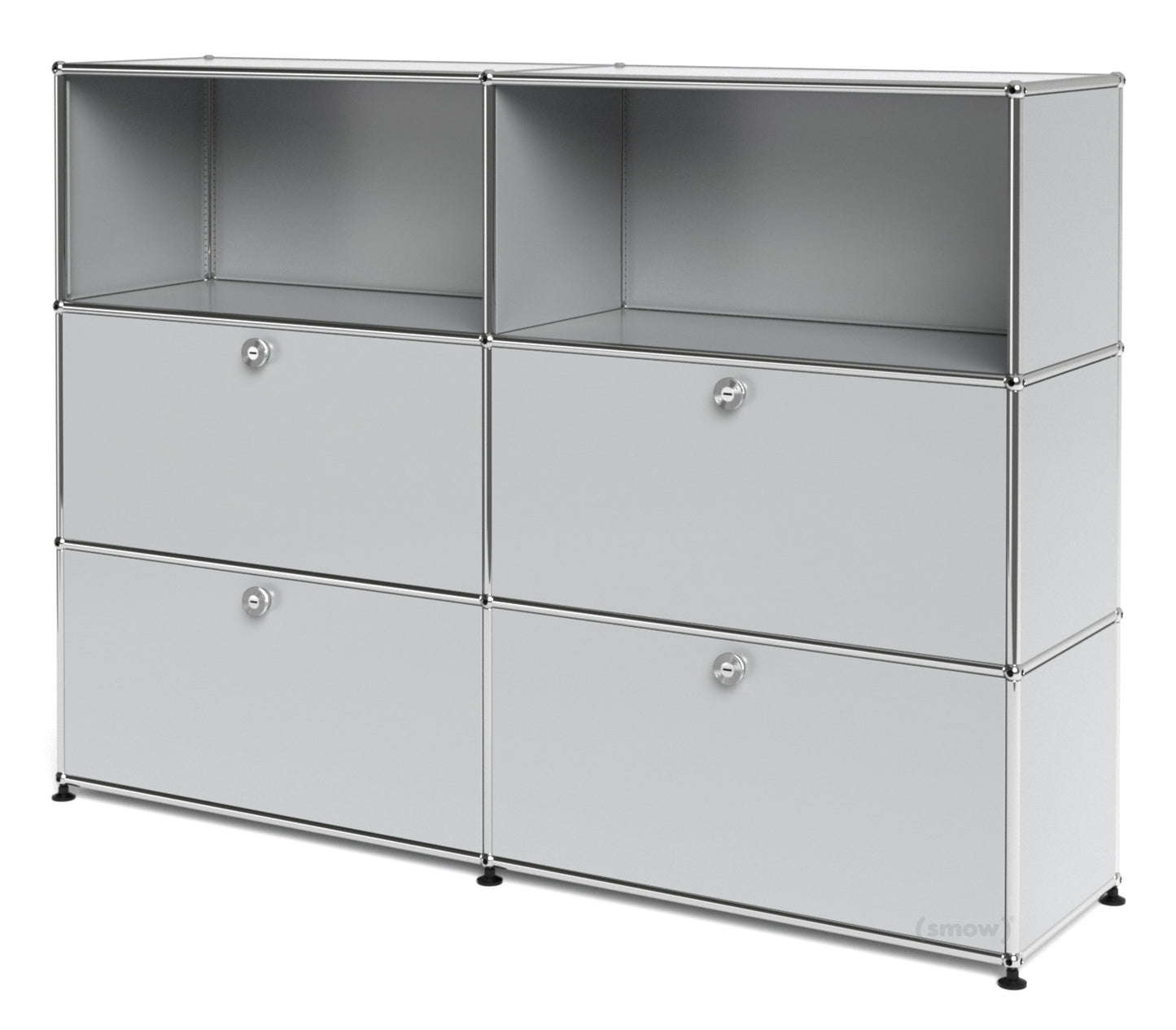 2x3 Modular Metal Highboard with 4 bottom doors [W(750+750)XD350XH(350+350+350)]