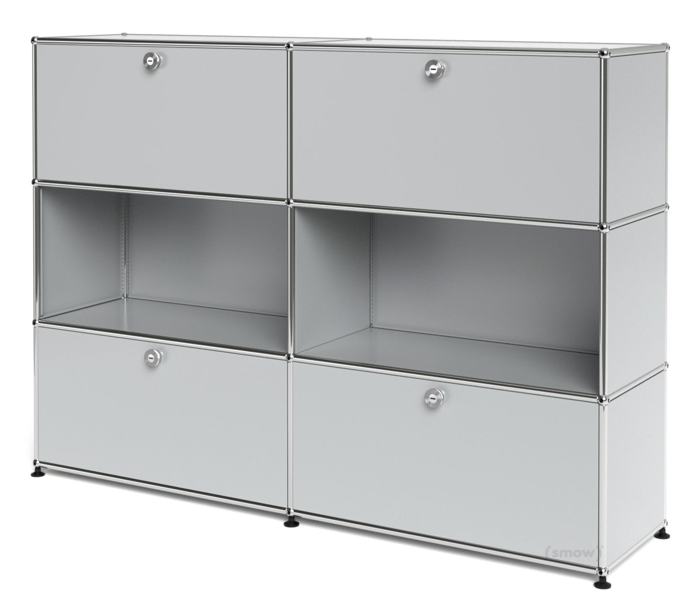 2x3 Modular Metal Highboard with 2-2 top bottom doors [W(750+750)XD350XH(350+350+350)]