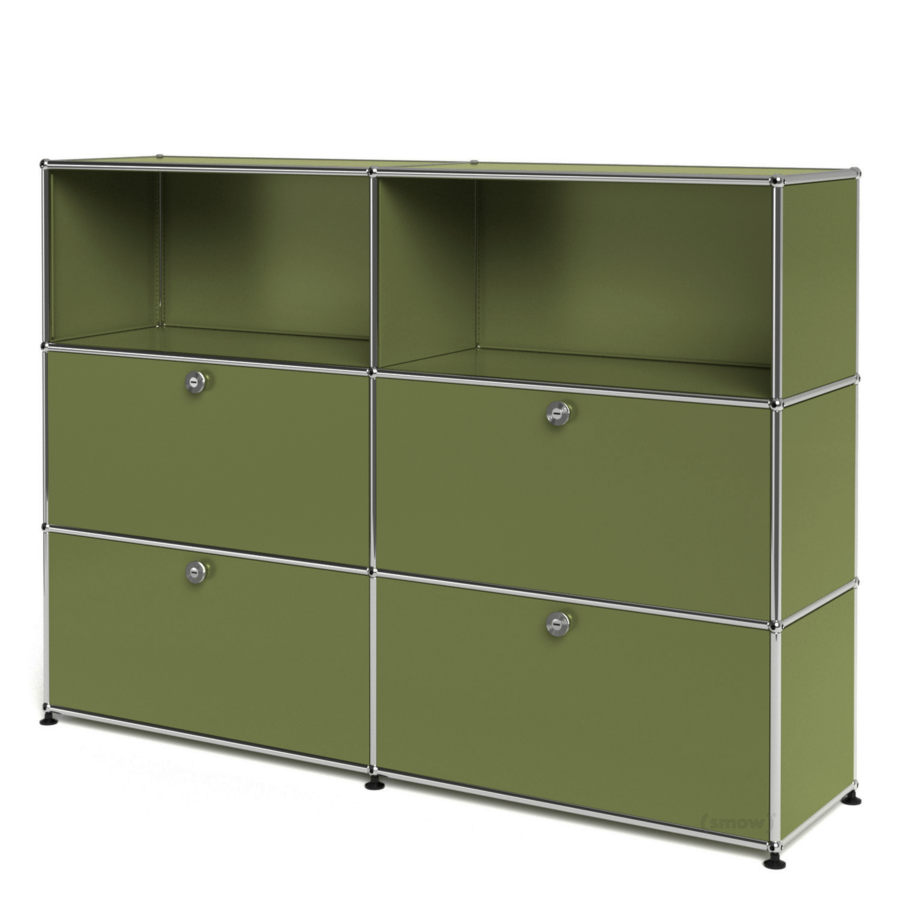 2x3 Modular Metal Highboard with 4 bottom doors [W(750+750)XD350XH(350+350+350)]