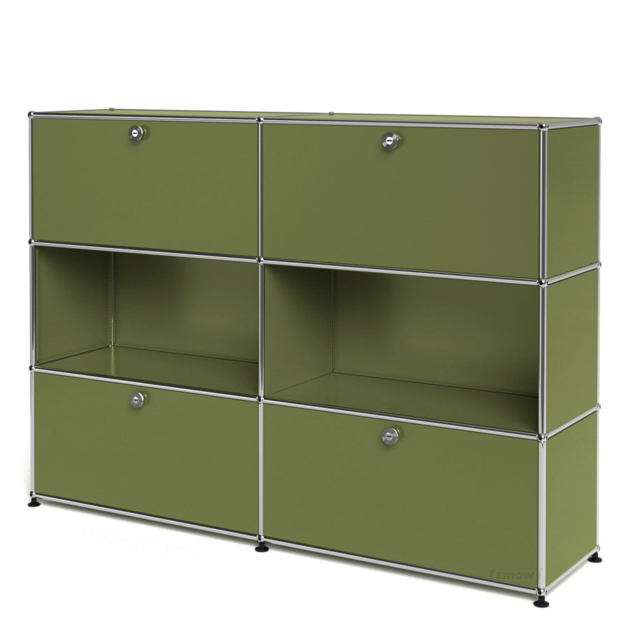 2x3 Modular Metal Highboard with 2-2 top bottom doors [W(750+750)XD350XH(350+350+350)]