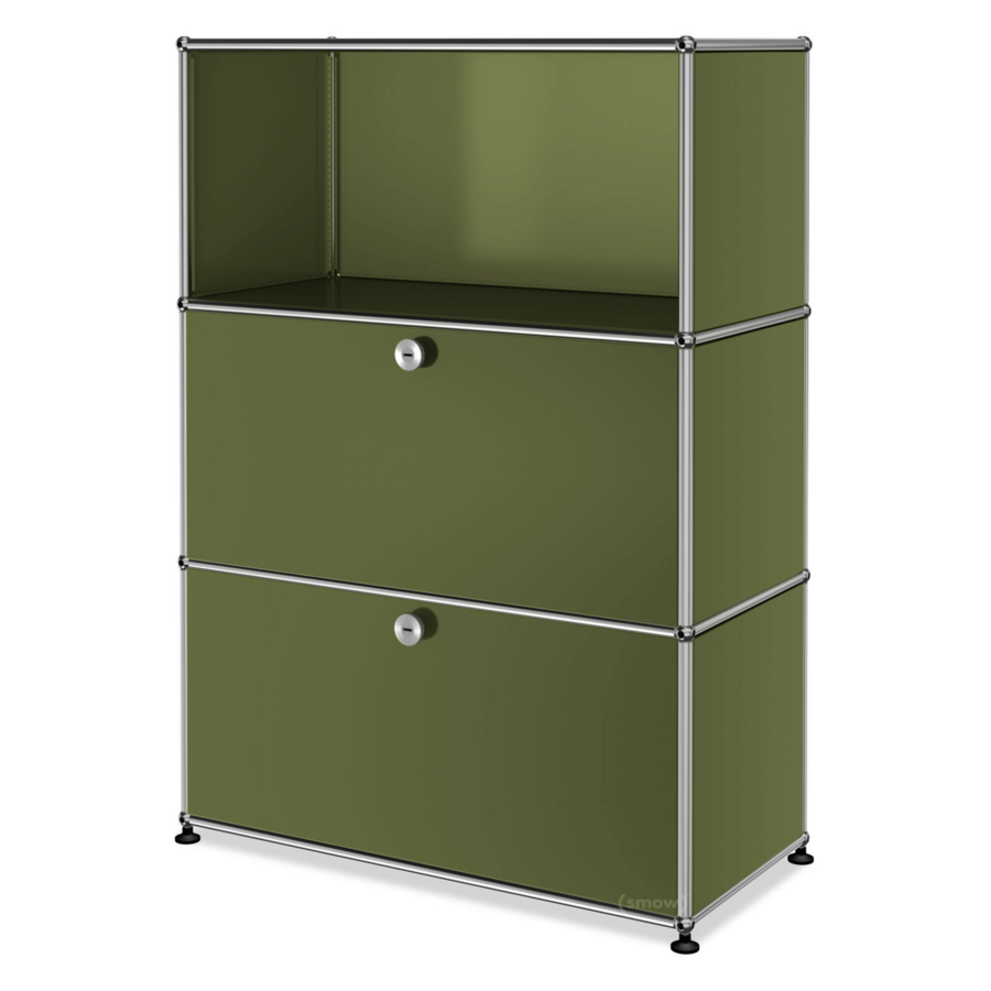 1x3 Modular Metal Highboard with 2 bottom doors [W750XD350XH(350+350+350)]