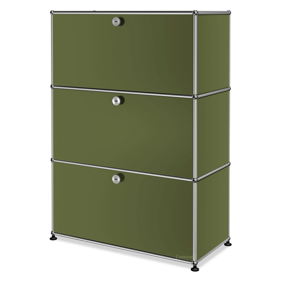 1x3 Modular Metal Highboard with 3 doors [W750XD350XH(350+350+350)]