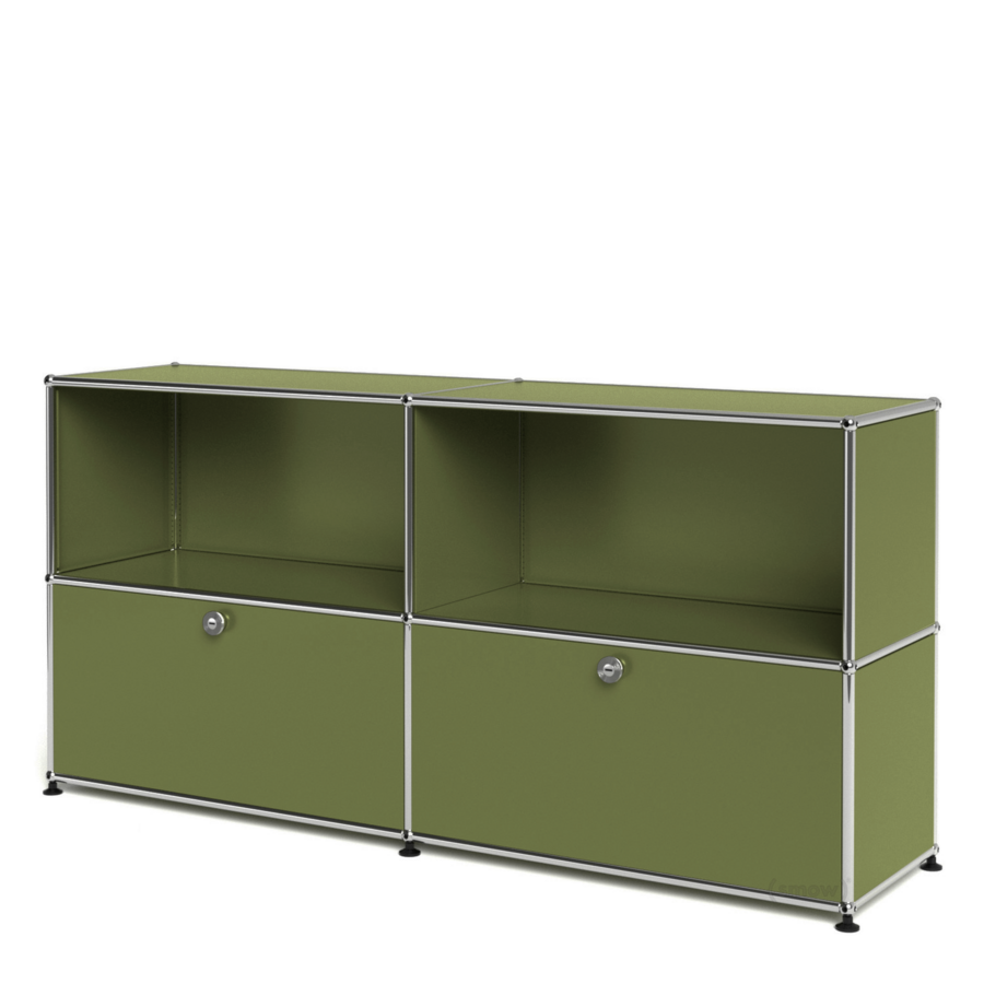 2x2 Modular Metal Sideboard with 2 bottom doors [W(750+750)XD350XH(350+350)]